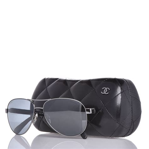 chanel aviator 4204q black|Pilot Sunglasses .